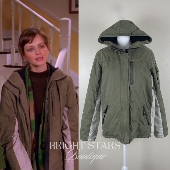 Jackets & Blazers - Rare Vintage Green Coat ASO Rory Gilmore Girls Y2K Fall Winter Jacket Hood